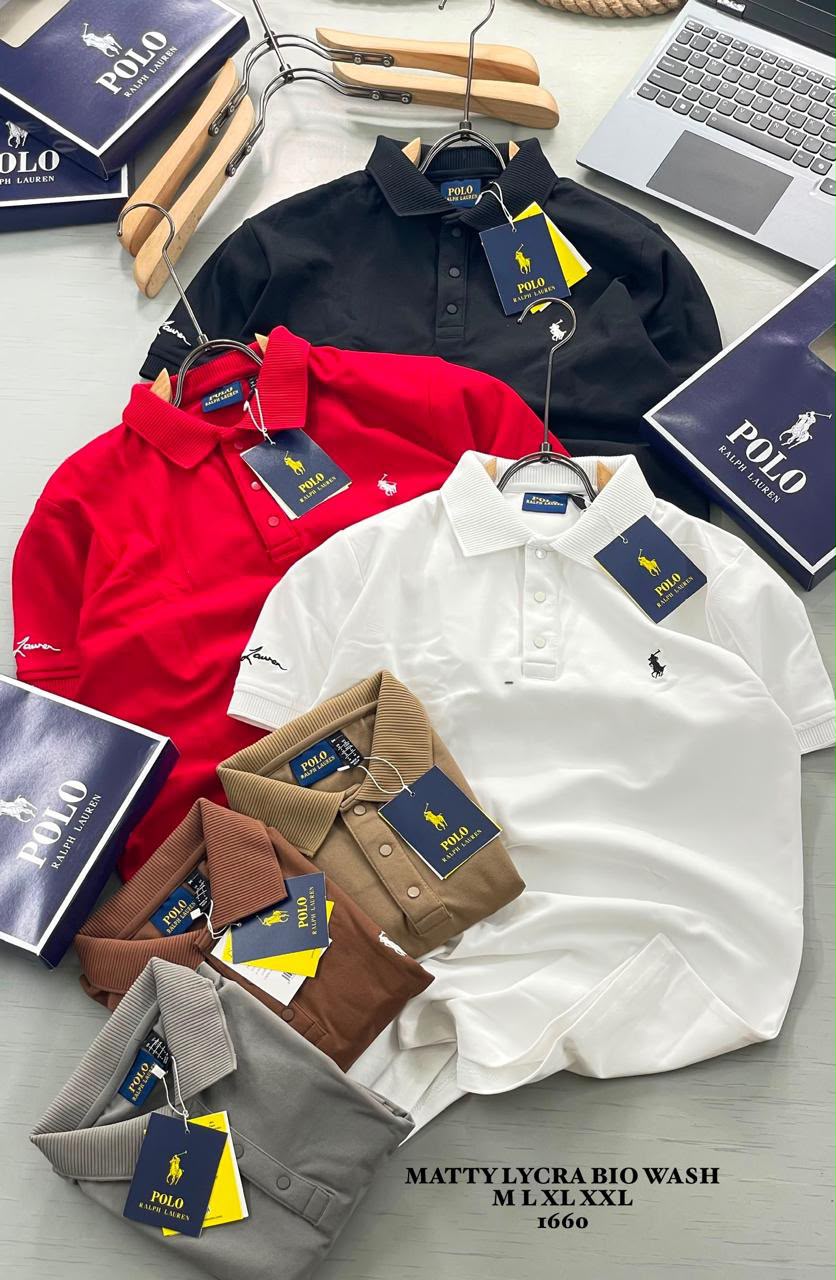 Matty Lycra Bio-Wash Polo Tee