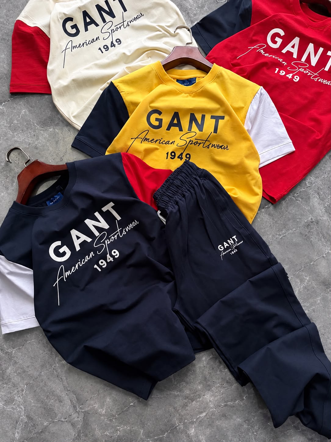 GANT 1949 Sportswear Tracksuit Set (Navy & Golden Yellow)